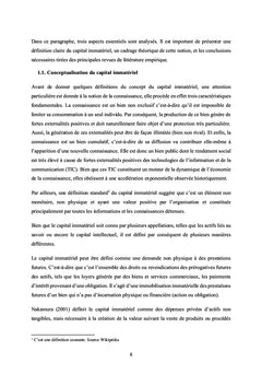 Impacts du capital immatériel sur la richesse des nations