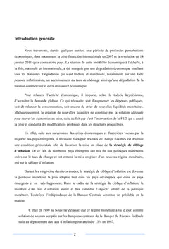 L'opportunité de la politique de ciblage d'inflation en Tunisie