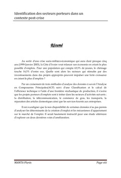 Identification des secteurs porteurs dans un contexte post-crise