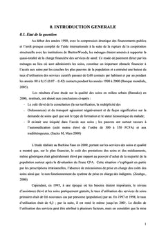 Facteurs déterminants la faible utilisation du service curatif