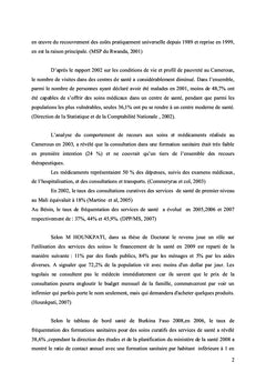 Facteurs déterminants la faible utilisation du service curatif