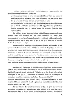 Facteurs déterminants la faible utilisation du service curatif