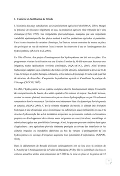 Contribution des hydrosystèmes aménagés aux activités agropastorales
