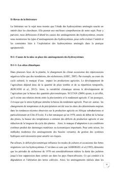 Contribution des hydrosystèmes aménagés aux activités agropastorales