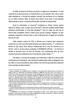 La protection juridique de la femme mariée en droit tchadien