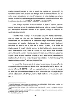 La protection juridique de la femme mariée en droit tchadien