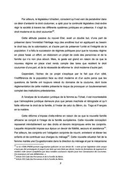 La protection juridique de la femme mariée en droit tchadien