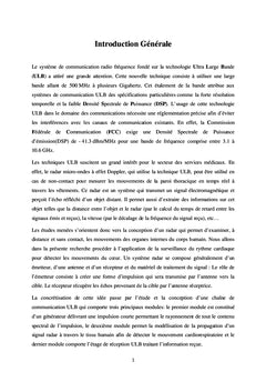 Propagation d'un signal Ultra Large Bande à travers le corps humain