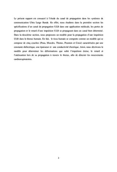Propagation d'un signal Ultra Large Bande à travers le corps humain