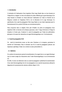 Propagation d'un signal Ultra Large Bande à travers le corps humain