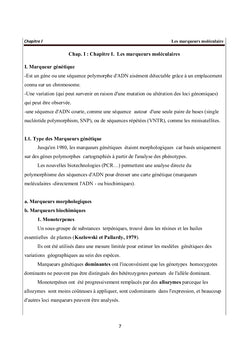 Génétique Moléculaire des Plantes