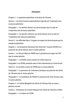 Droits de l'homme et exploitation pétrolière