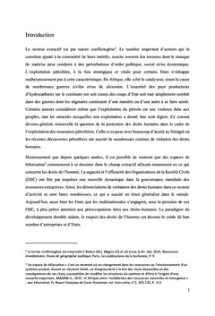Droits de l'homme et exploitation pétrolière