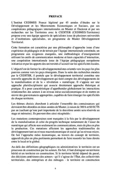 Guide de Formation en Politique Territoriale de Développement Durable - Tome 1