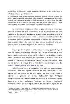 Motivation des banquiers