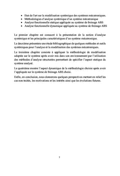Modélisation et analyse systémique des systèmes mécatroniques.