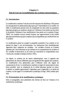 Modélisation et analyse systémique des systèmes mécatroniques.