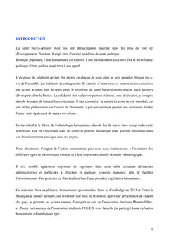 L'humanitaire en dentisterie
