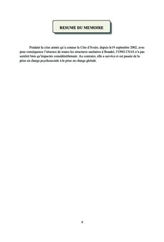 Lutte contre le VIH/Sida en situation de crise armée à Bouaké