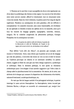 Rimbaud et Damas: Étude de Poétiques et d'Esthetiques comparées