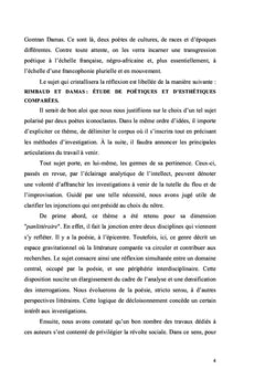 Rimbaud et Damas: Étude de Poétiques et d'Esthetiques comparées