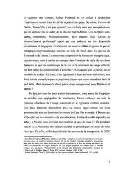 Rimbaud et Damas: Étude de Poétiques et d'Esthetiques comparées