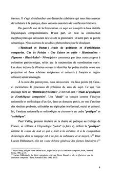 Rimbaud et Damas: Étude de Poétiques et d'Esthetiques comparées