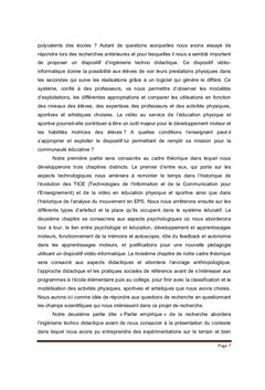 Un dispositif vidéo-informatique pour réguler l'apprentissage en EPS