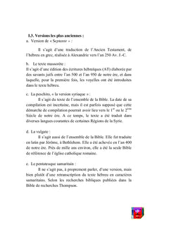 Grandes périodes bibliques et Introduction aux livres de la Bible