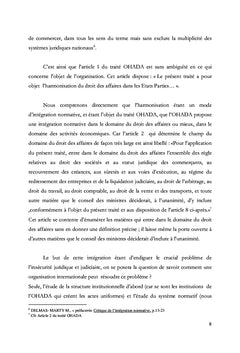 L'harmonisation en Afrique du droit des affaires à travers l'OHADA