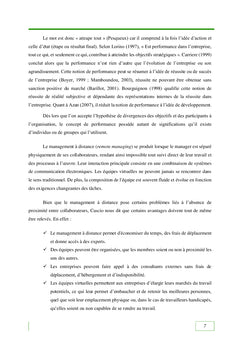 Performance et management à distance