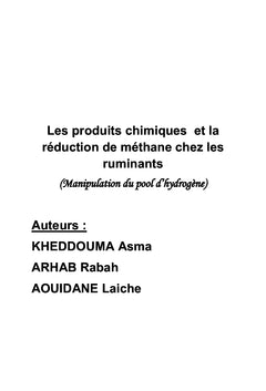 Les produits chimiques et la réduction de méthane chez les ruminants