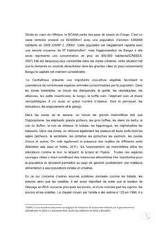 Analyse de la Demande des Ménages en Viande de Brousse à Bangui