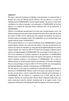 The Contribution of Leadership on the Performance of Commercial Bank