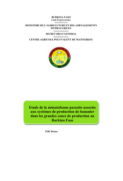 Étude de la nematofaune associé au bananier au Burkina Faso