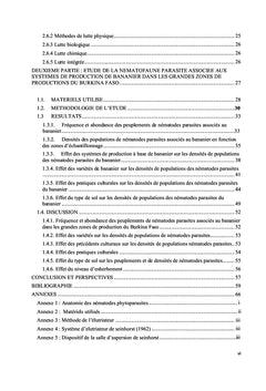 Étude de la nematofaune associé au bananier au Burkina Faso