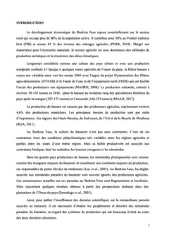 Étude de la nematofaune associé au bananier au Burkina Faso