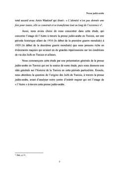 L'autre chez les Juifs de Tunisie à travers la presse judéo-arabe