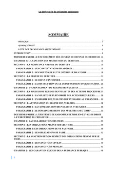 La protection du créancier saisissant
