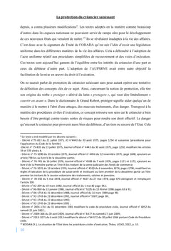 La protection du créancier saisissant
