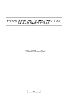 Système de formation et employabilité des diplômés en Côte d'Ivoire
