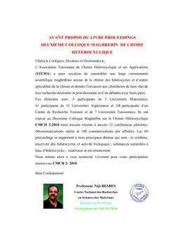Livre Proceedings Deuxième Colloque Maghrébin Chimie Hétérocyclique