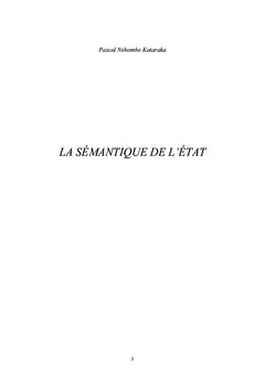 La sémantique de l'état