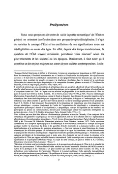 La sémantique de l'état