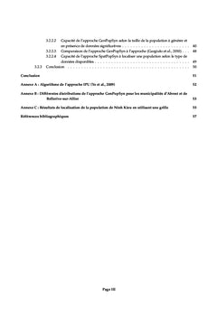 Génération d'une population synthétique localisée