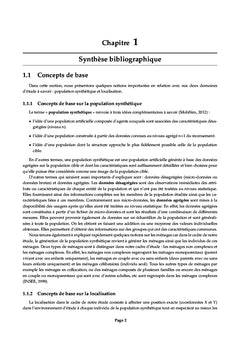 Génération d'une population synthétique localisée