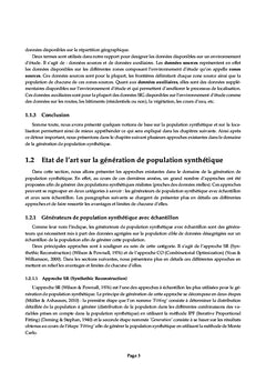 Génération d'une population synthétique localisée