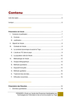 Études sur l'accès des personnes handicapées aux TIC au Togo