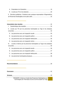 Études sur l'accès des personnes handicapées aux TIC au Togo