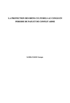 La Protection des Biens culturels au Congo